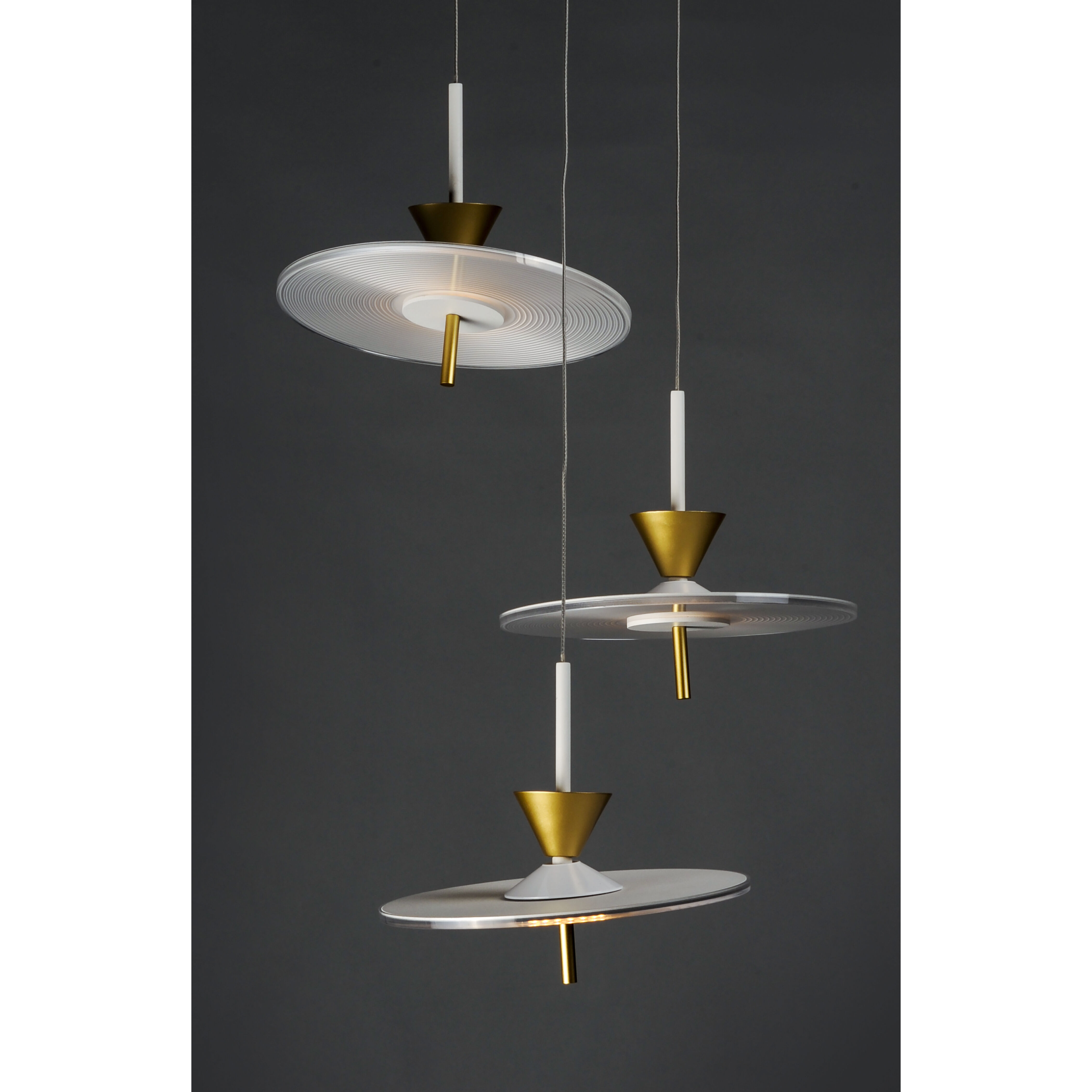 Circuit LED 17 inch Matte White Multi-Light Pendant Ceiling Light