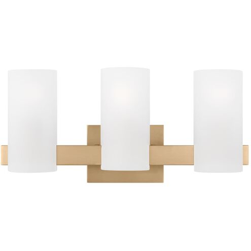 Drew & Jonathan Scott Rhode 3 Light 19.63 inch Satin Brass Vanity Light Wall Light