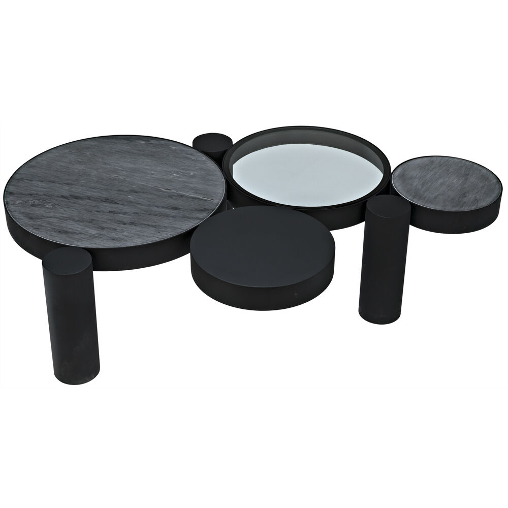 Trypo 68 X 42 inch Matte Black Coffee Table