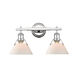 Orwell 2 Light 18 inch Chrome Bath Vanity Wall Light in Opal Glass