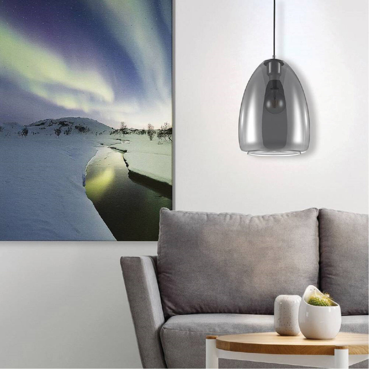 Alobrase 1 Light 8.82 inch Matte Black Pendant Ceiling Light