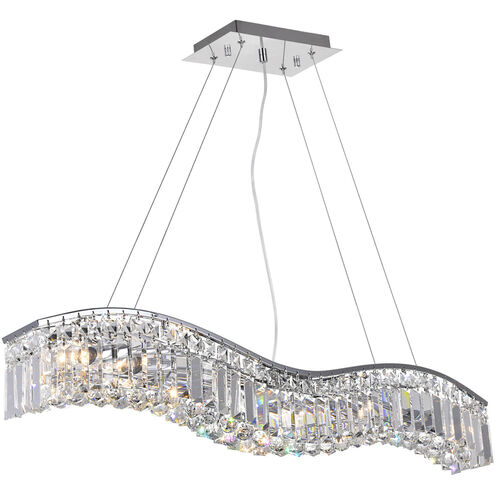 Glamorous 7 Light 36 inch Chrome Island/Pool Table Light Ceiling Light