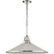 Danique 1 Light 24 inch Polished Nickel with Sunbleached Oak Pendant Ceiling Light