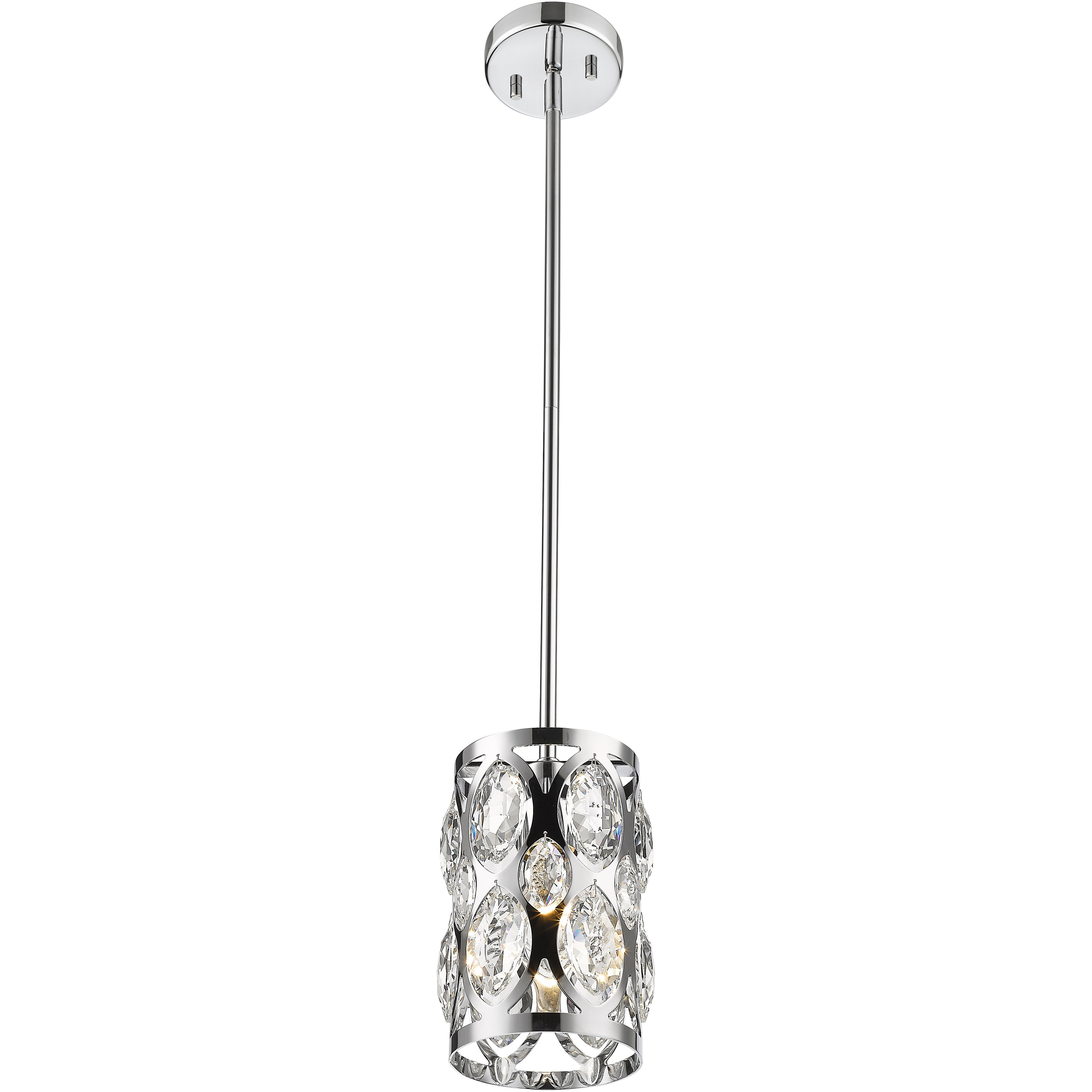 Dealey 1 Light 6.5 inch Chrome Pendant Ceiling Light