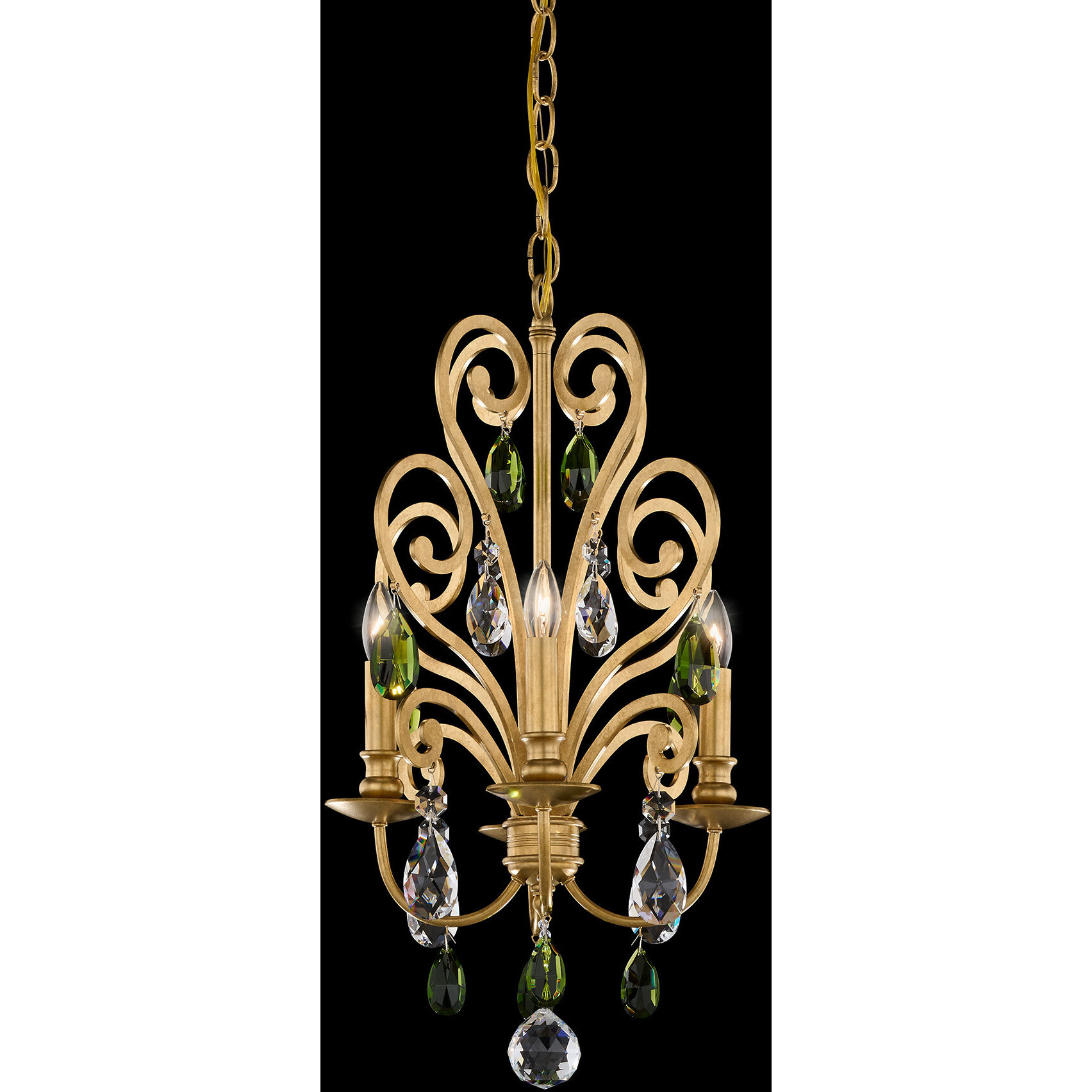 Signature Conclave 4 Light 13.5 inch Tourmaline Mini Chandelier Ceiling Light in Clear and Black Diamond
