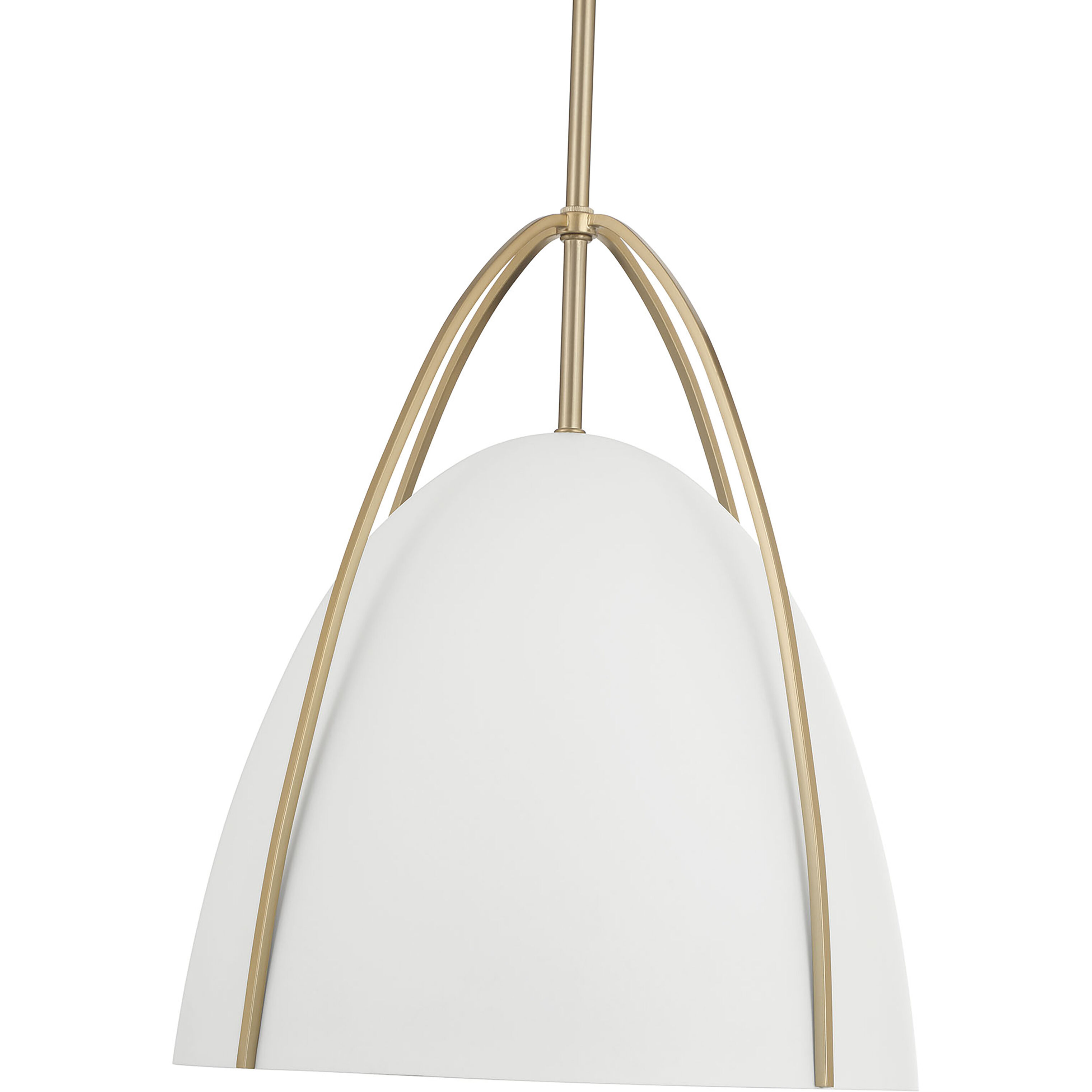 Pomelle 1 Light 13.75 inch Matte White and Modern Gold Pendant Ceiling Light in Matte White/Modern Gold