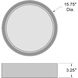 Malaga LED 15.75 inch Matte White and White Flush Mount Ceiling Light