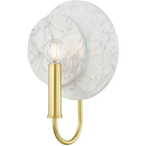 Tula 1 Light 8.5 inch Aged Brass Wall Sconce Wall Light