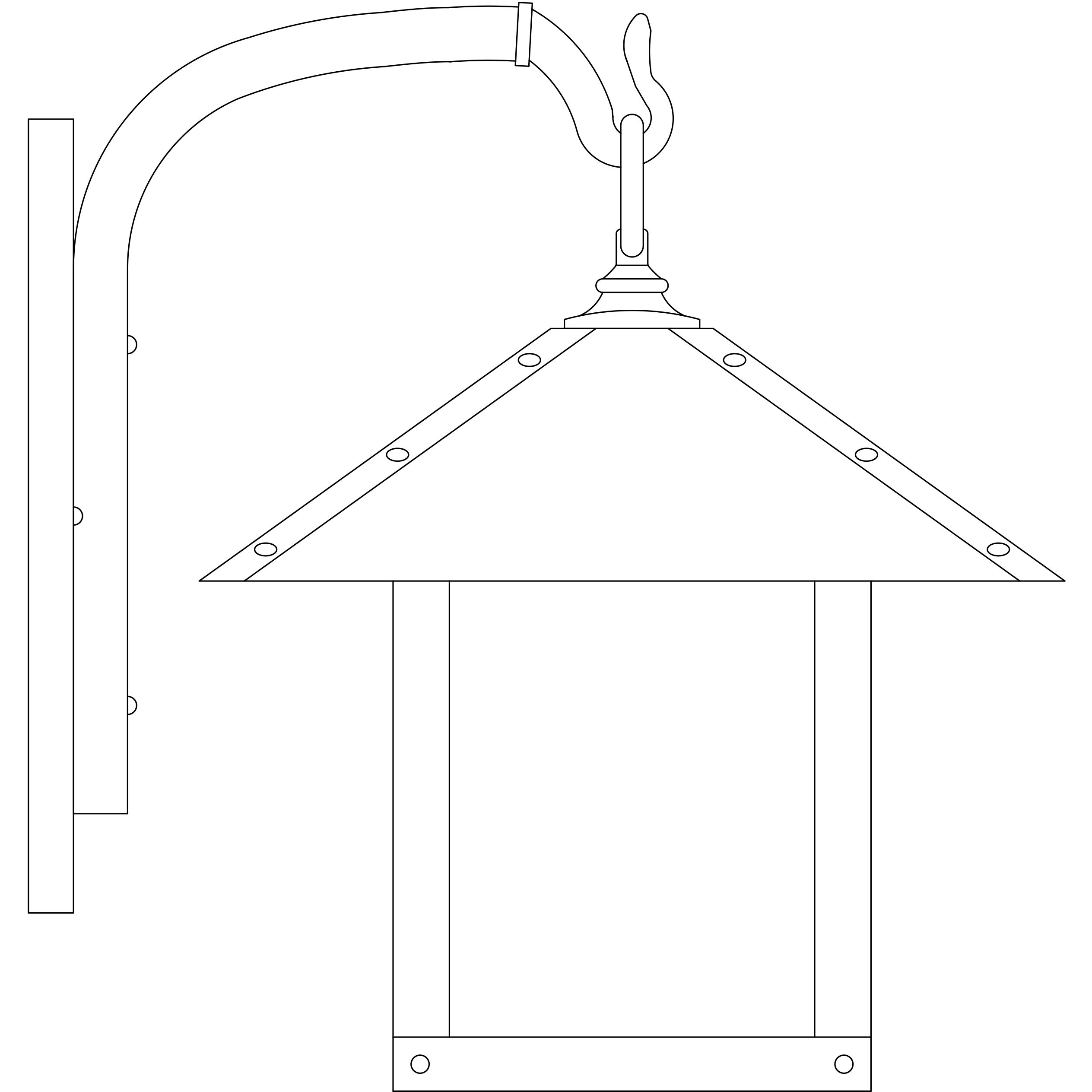 Timber Ridge Outdoor Wall Mount in Mission Brown, Almond Mica, Palm Tree Filigree
