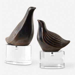 Nesting Bird 9.5 X 7.5 inch Sculptures, Set of 2