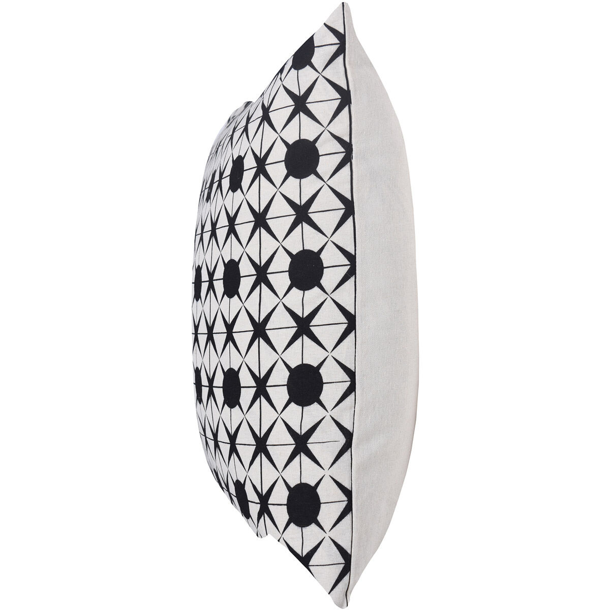 Dann Foley 24 inch Black and White Geometric Pattern Decorative Pillow