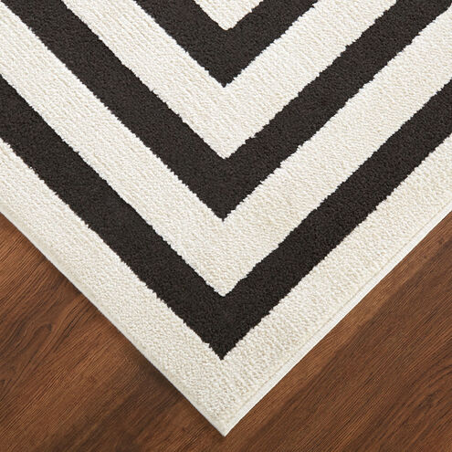 Optika 130 X 94 inch Black/White Rug in 8 x 11