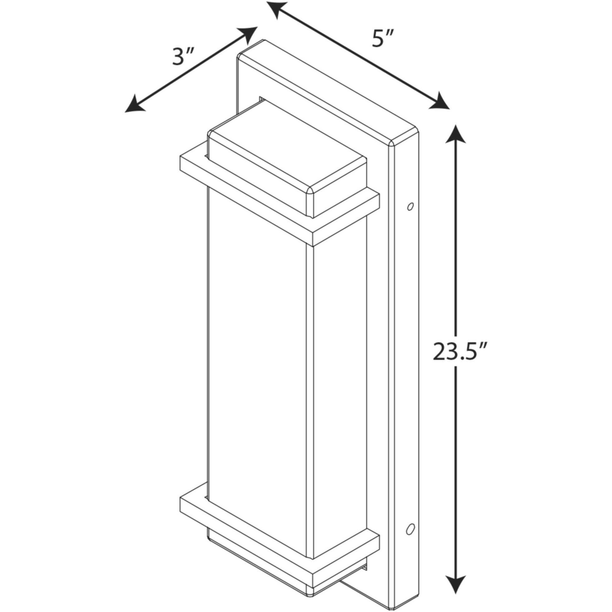 Z-1080 LED LED 24 inch Textured Black Outdoor Sconce, Large, Progress LED