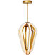 Riviere LED 13 inch Contemporary Gold Leaf Pendant Ceiling Light