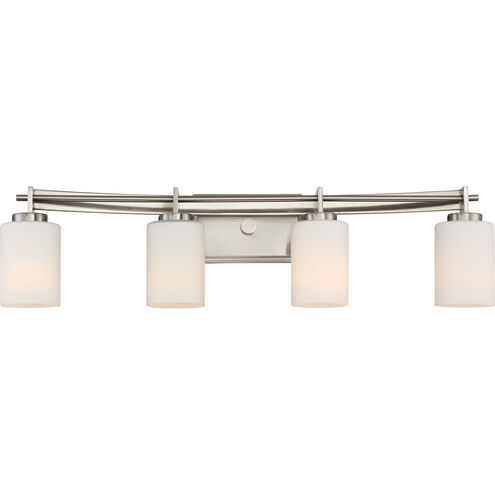 Taylor 4 Light 30 inch Brushed Nickel Bath Light Wall Light