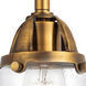 Nouveau 2 Dover 2 Light 13 inch Brushed Brass Bath Vanity Light Wall Light in Seedy Glass