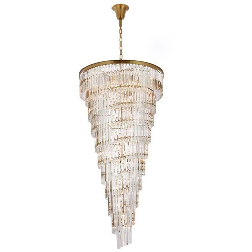 Sydney 42 Light 36.5 inch Satin Gold Chandelier Ceiling Light