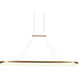 Eerie LED 59 inch Antique Brass Pendant Ceiling Light