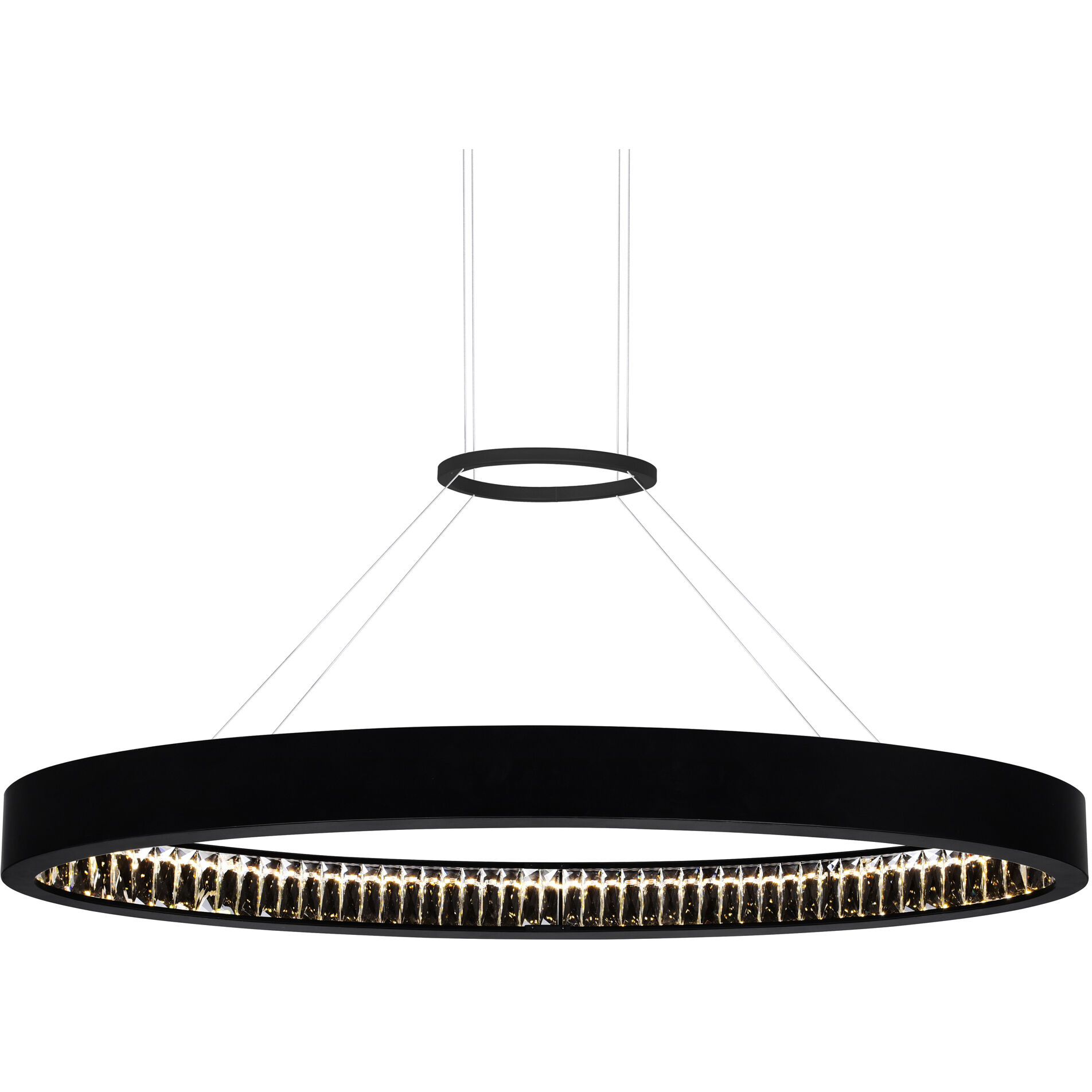 Rosalina LED 42 inch Matte Black Down Chandelier Ceiling Light
