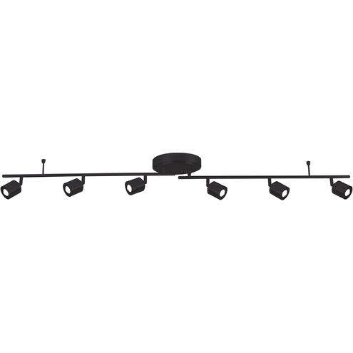 Core 6 Light 120 Black Fixed Rail Ceiling Light