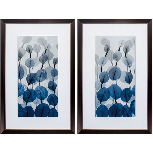 Florals Collection Blue Framed Art