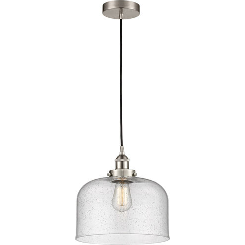 Edison Bell 1 Light 12 inch Brushed Satin Nickel Mini Pendant Ceiling Light