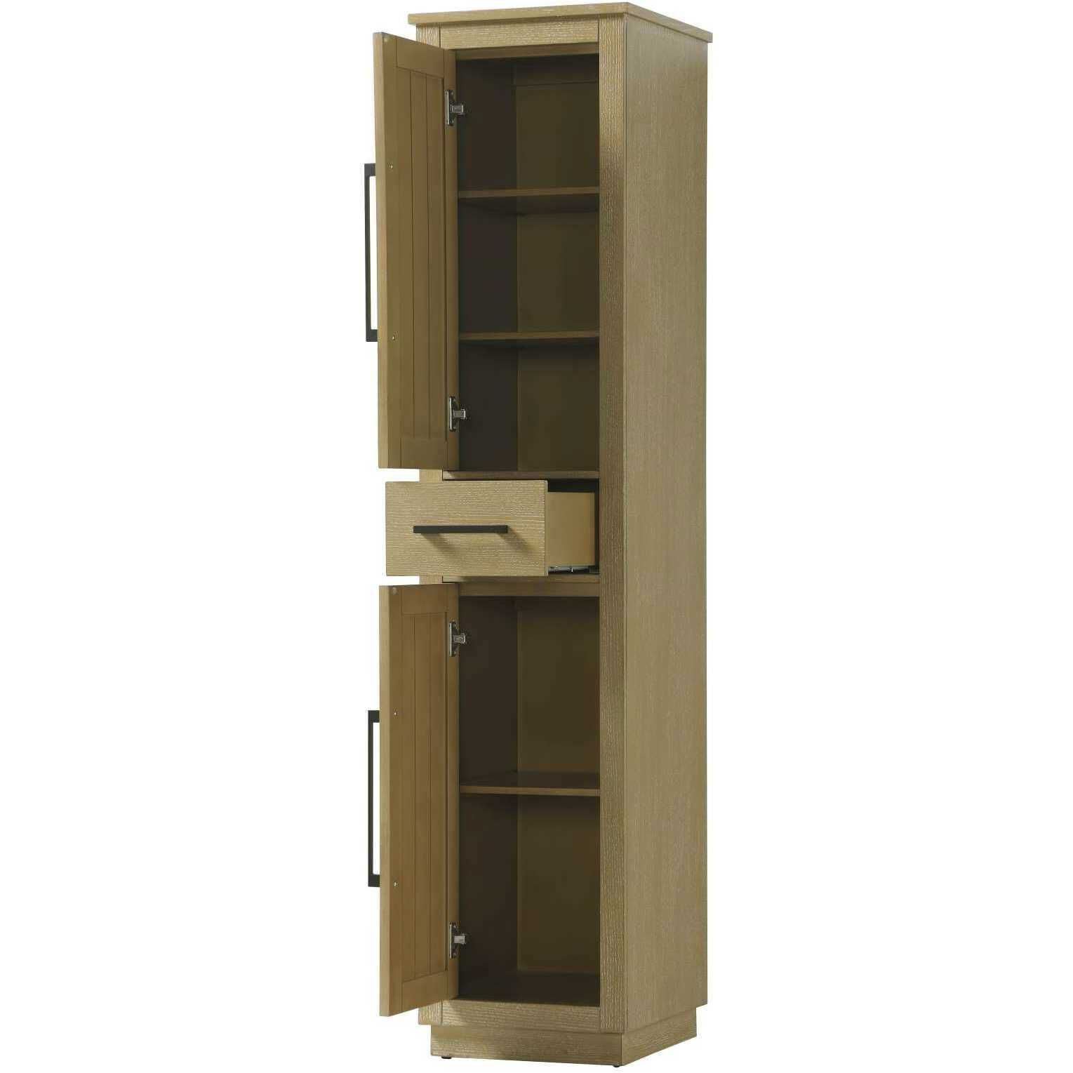 Chase Linen Oak Bathroom Storage Cabinet