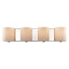 Simona 4 Light 26.5 inch Polished Chrome Vanity Bar Wall Light