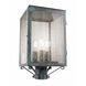 Westbrook 3 Light 17.5 inch Verde Green Post Lantern in Seedy Glass, Brass Traditions by InnovationsLighting