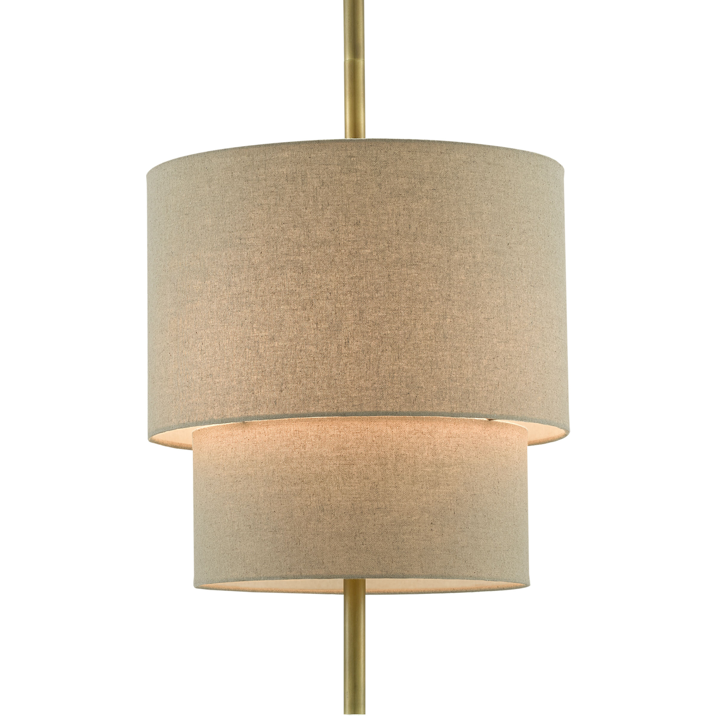 Combermere 3 Light 19 inch Antique Brass/Linen Chandelier Ceiling Light