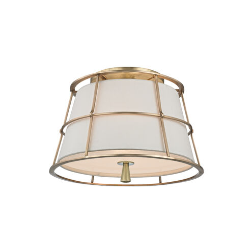 Savona 2 Light 14.25 inch Aged Brass Semi Flush Ceiling Light