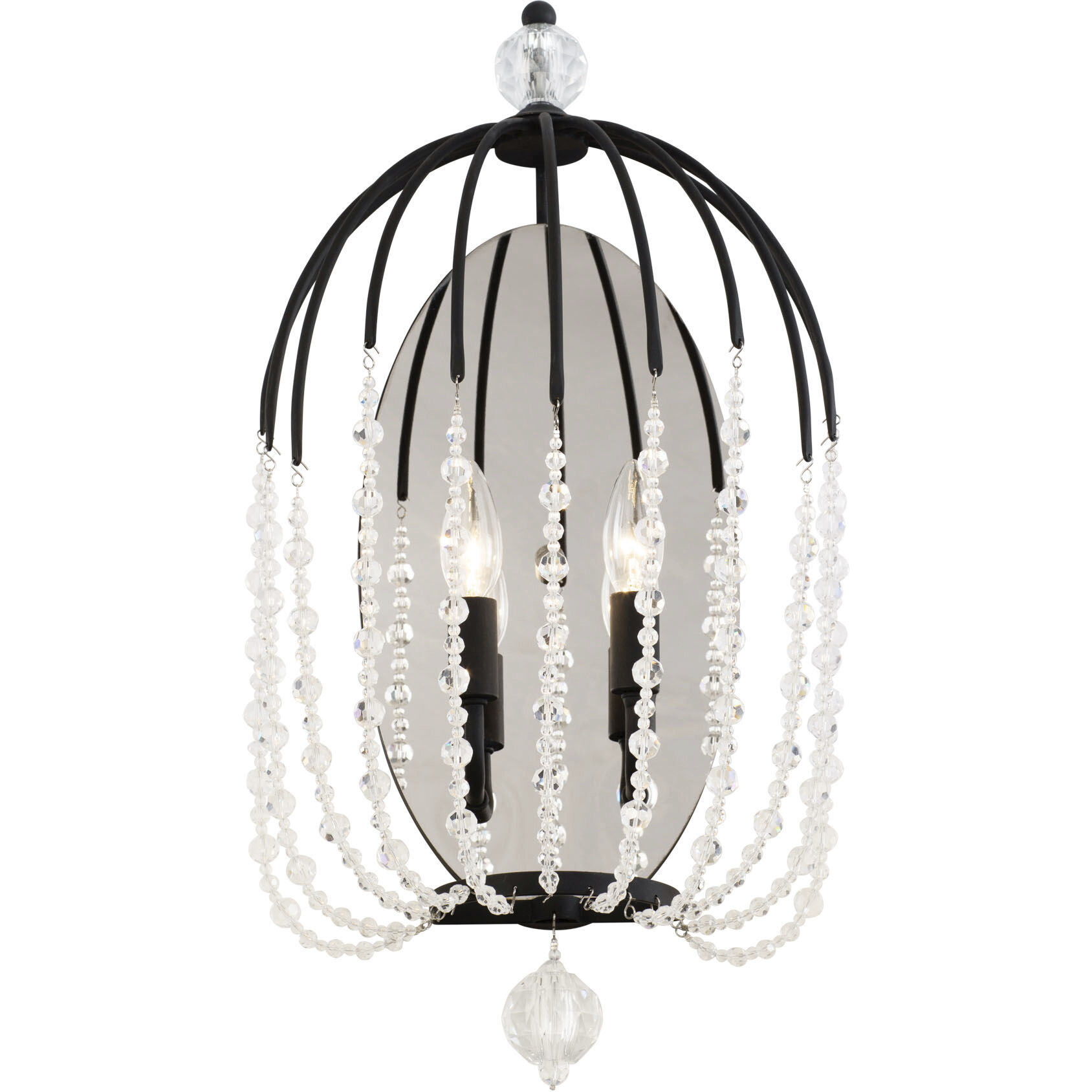 Voliere 2 Light 12 inch Matte Black Wall Sconce Wall Light