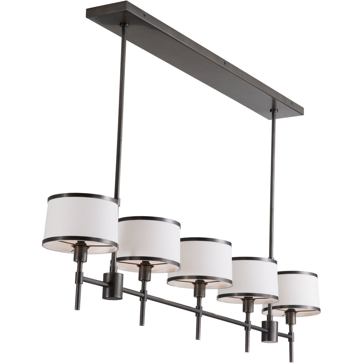 Luciano 5 Light 50 inch Bronze Linear Chandelier Ceiling Light
