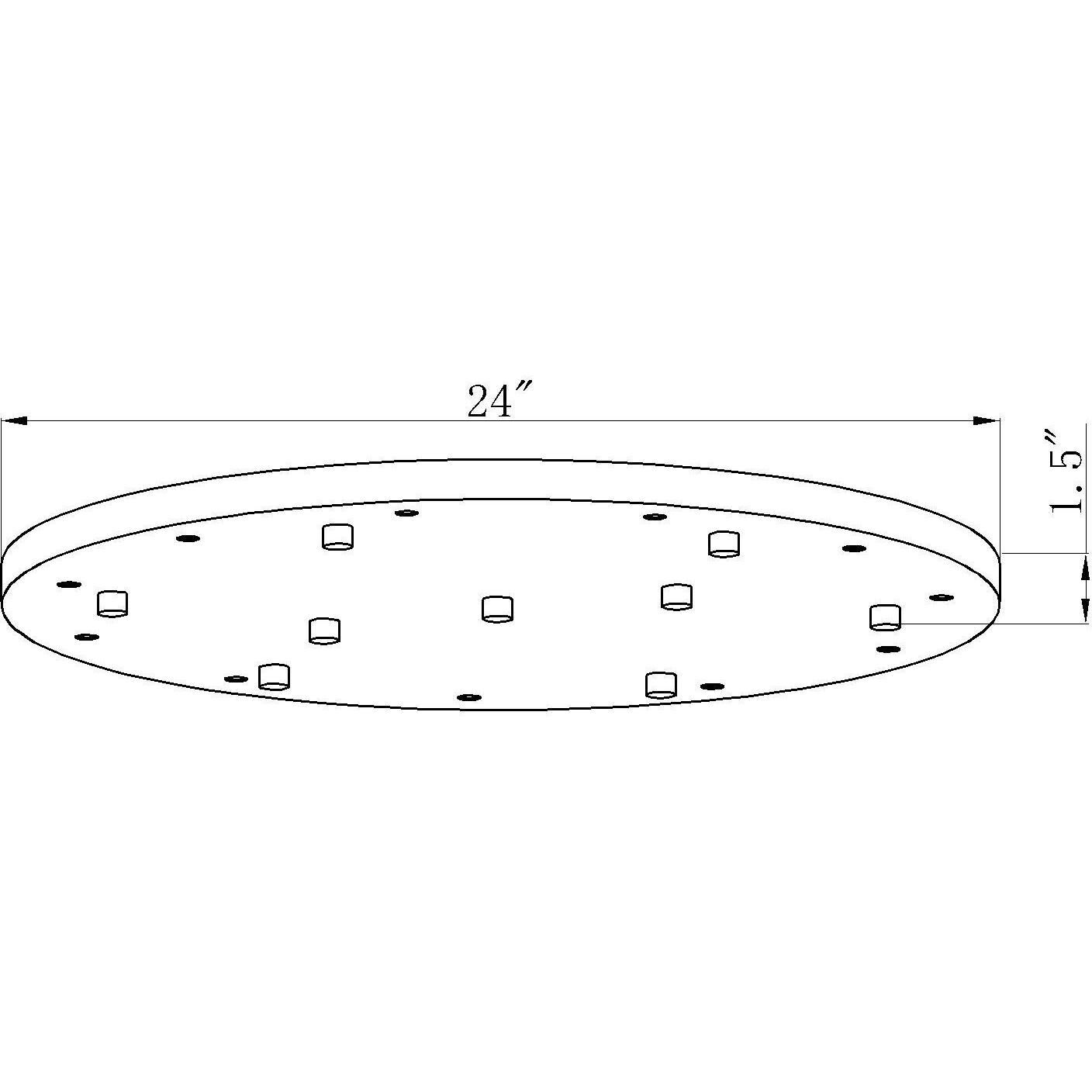 Multi Point Canopy Brushed Nickel Ceiling Plate in Brushed Gold