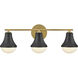 Haddie LED 24 inch Black Bath Light Wall Light