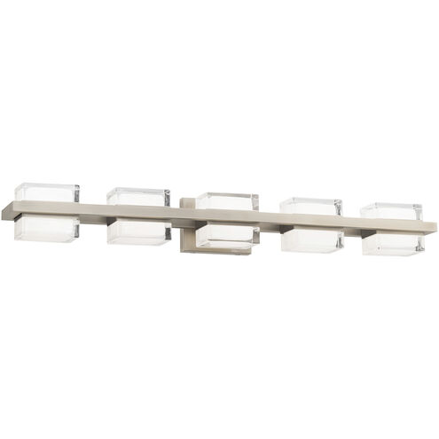 Interlok LED 36 inch Brushed Nickel Bath Vanity & Wall Light in 2700K, dweLED