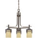 Mission Ridge 3 Light 23 inch Warm Mahogany Chandelier Ceiling Light