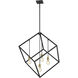 Vertical 4 Light 34 inch Bronze and Olde Brass Chandelier Ceiling Light