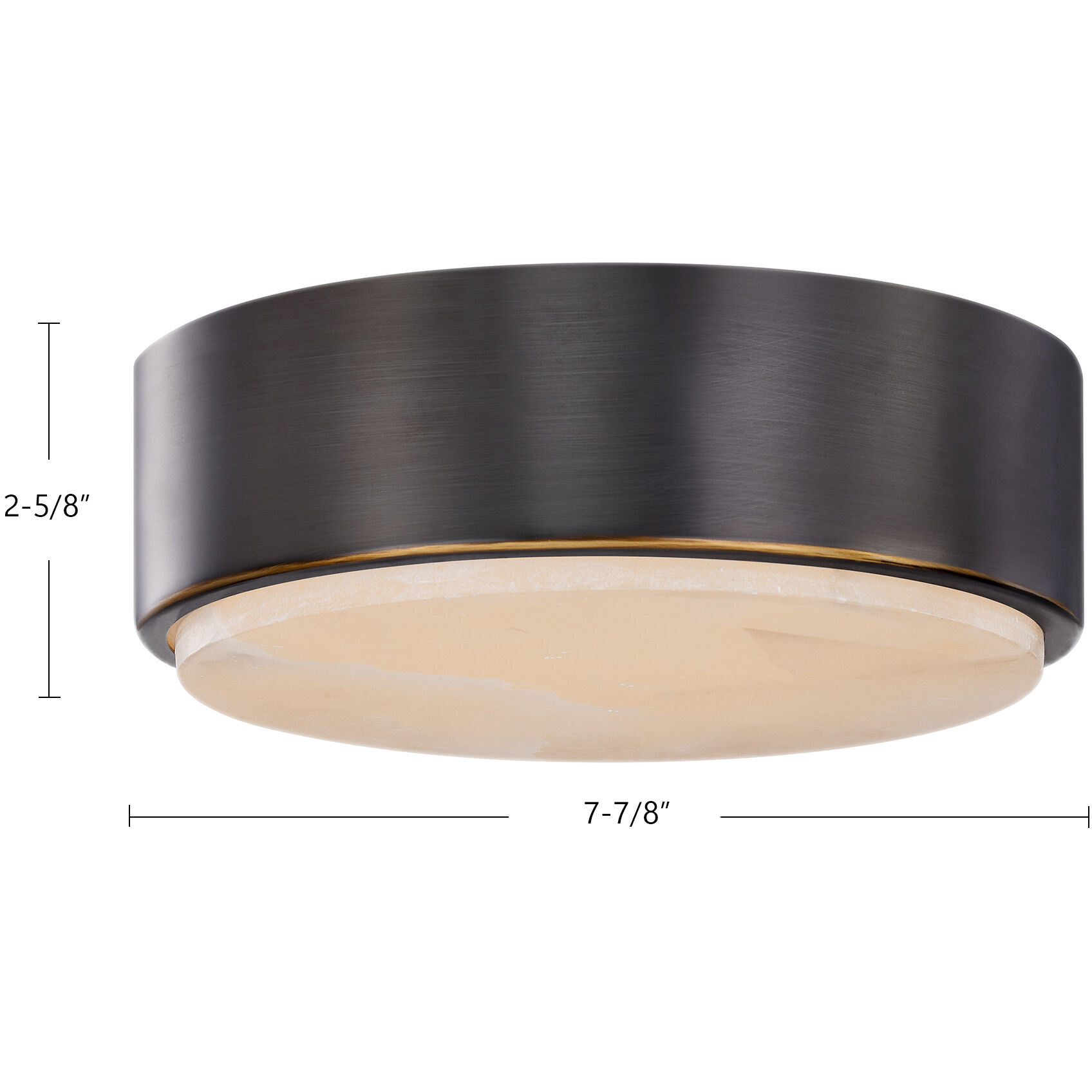 Blanco LED 7.88 inch Vintage Brass/Alabaster Flush Mount Ceiling Light