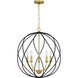 Bryn 5 Light 24 inch Aged Brass Pendant Ceiling Light