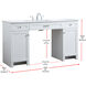 Cooper 60 X 19 X 34 inch White Vanity Sink Set