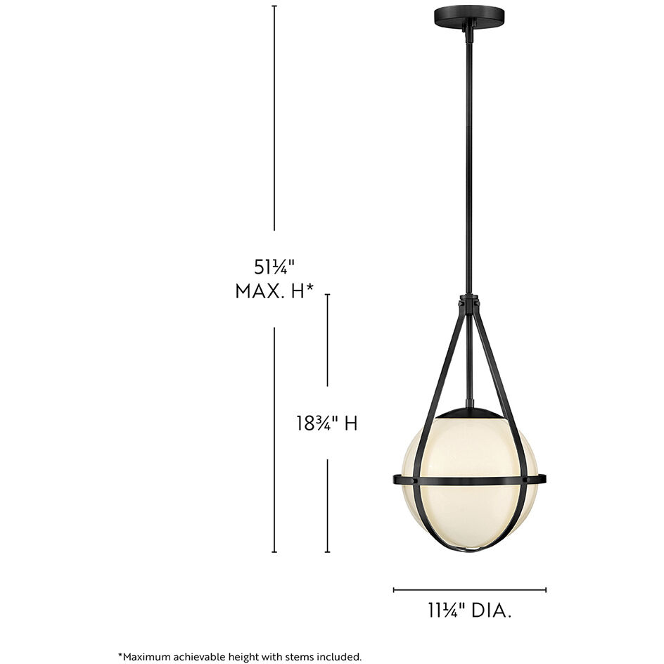 Colby 1 Light 11.25 inch Black Pendant Ceiling Light