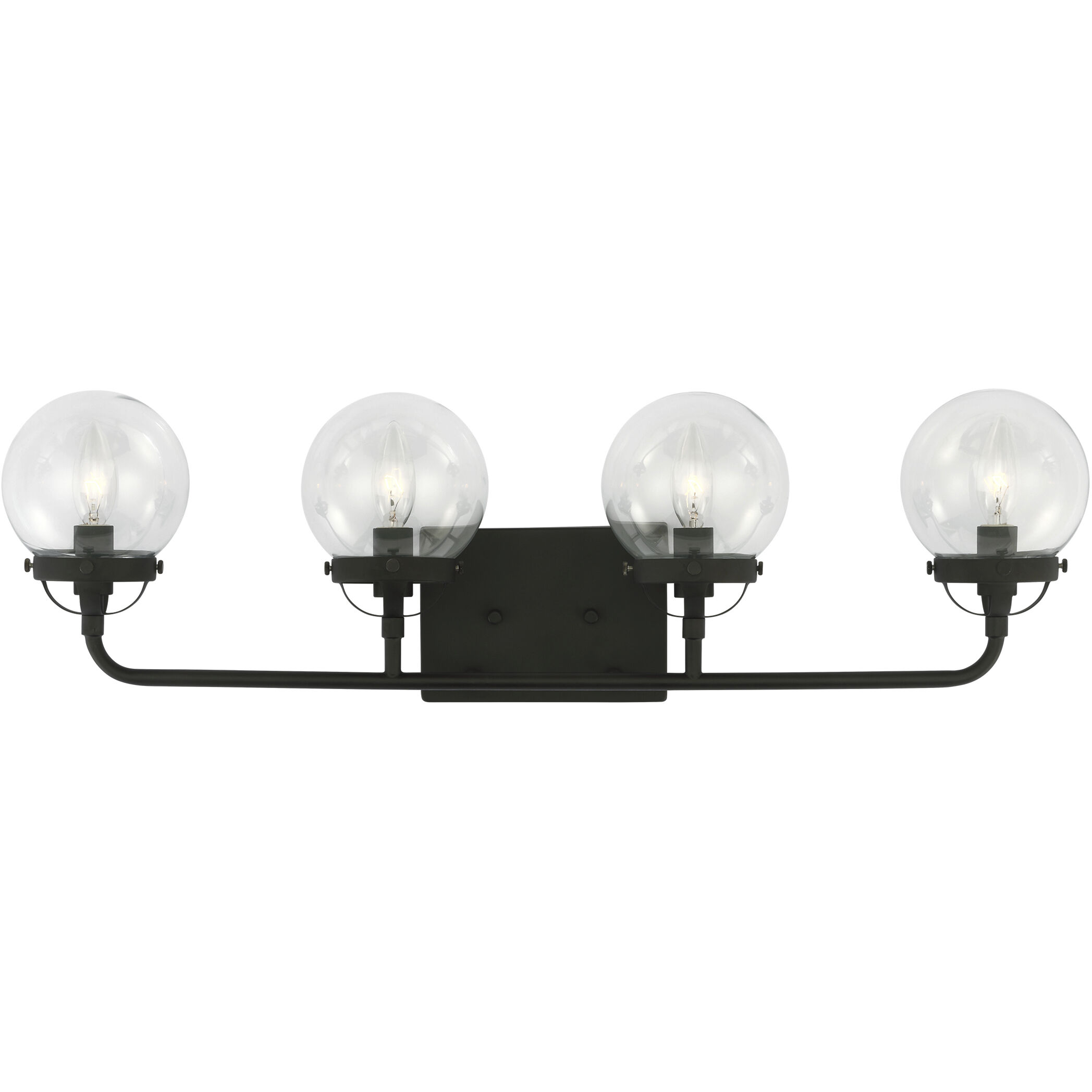Bryce 4 Light 30 inch Midnight Black Bath Vanity Wall Sconce Wall Light