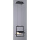 Glider LED 10.25 inch Black and Polished Chrome Single Pendant Ceiling Light