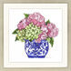 Pretty Petals Pink and Blue and Green and White Framed Art