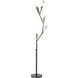 Quill 76.8 inch 25.00 watt Sterling with Bronze Torchiere Portable Light in Sterling/Bronze