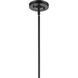 Laria 1 Light Black Pendant Ceiling Light in Clear