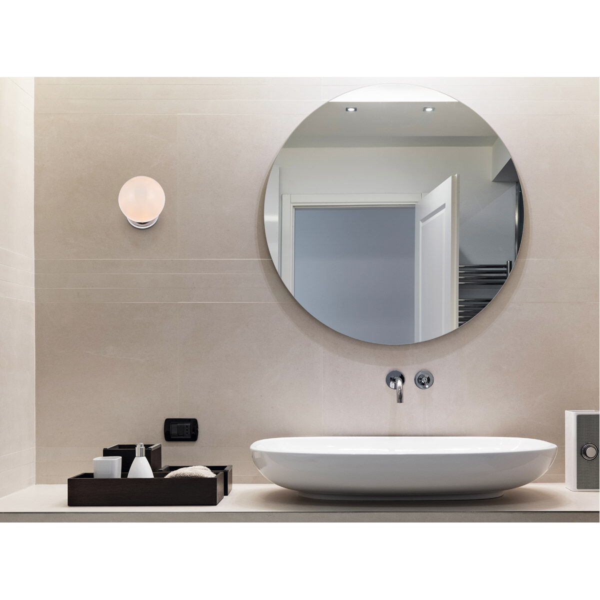 Mimi 1 Light 6 inch Chrome Bath Sconce Wall Light, can be Ceiling Mounted