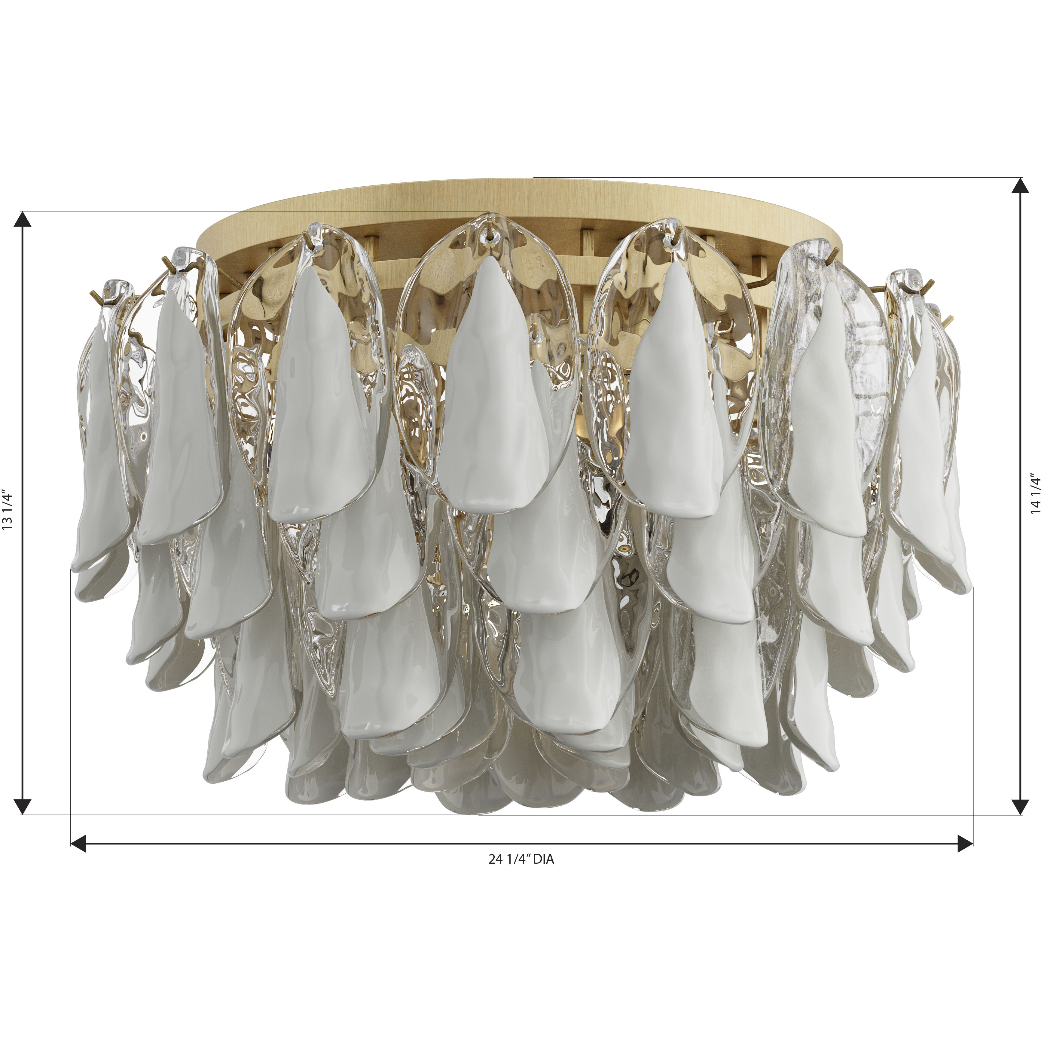 Verla Crest 6 Light 24.25 inch Legacy Brass Flush Mount Ceiling Light