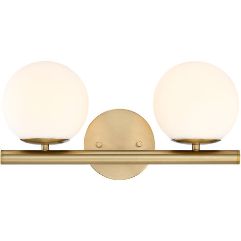 Crown Heights 2 Light 16.25 inch Brushed Gold Vanity Light Wall Light